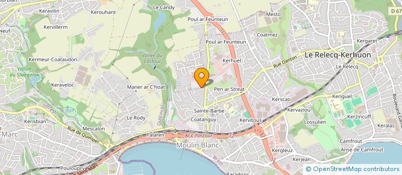 localisation de l'entreprise MONSIEUR PIERRE YVES LE GUELLEC  LE RELECQ-KERHUON