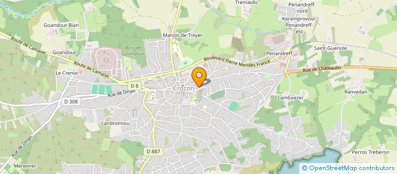 localisation de l'entreprise MONSIEUR PIERRE-YVES LE ROY  CROZON