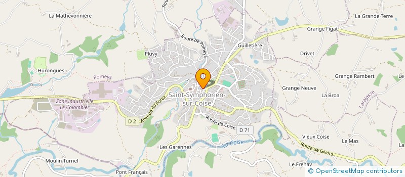 localisation de l'entreprise MONSIEUR PIERRE-YVES MEZARD  SAINT-SYMPHORIEN-SUR-COISE