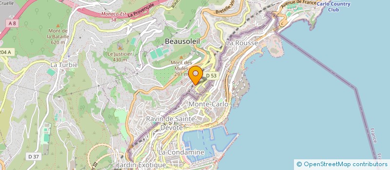 localisation de l'entreprise MONSIEUR PIERRE YVES POURPRIX à BEAUSOLEIL