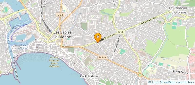 localisation de l'entreprise MONSIEUR PIERRE-YVES ROHEL  LES SABLES D'OLONNE