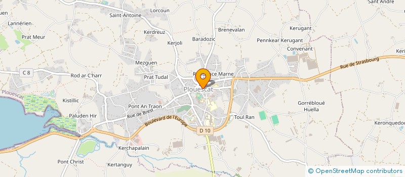 localisation de l'entreprise MONSIEUR PIERRE-YVES SALAUN  PLOUESCAT