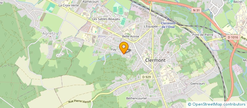 localisation de l'entreprise MONSIEUR PIERRE-YVES THOMAS  CLERMONT