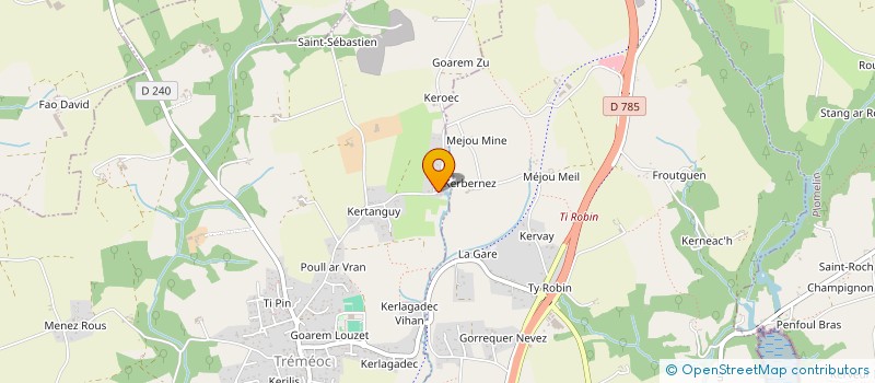 localisation de l'entreprise MONSIEUR PIERRE-YVES TREUJOU  TREMEOC