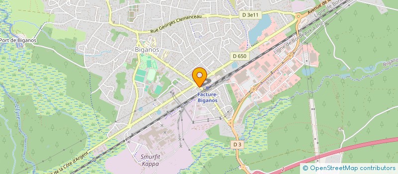 localisation de l'entreprise MONSIEUR PIERRETTE CASTANDET  BIGANOS