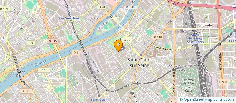 localisation de l'entreprise MONSIEUR PIERRICK BILLEBAULT à SAINT-OUEN-SUR-SEINE