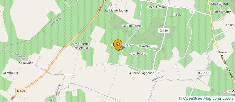 localisation de l'entreprise MONSIEUR PIERRICK BOURSAUD  ARTHENAC