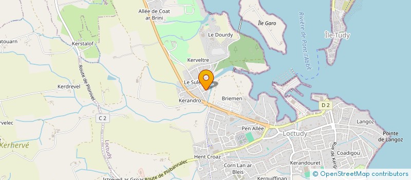 localisation de l'entreprise MONSIEUR PIERRICK BRETON  LOCTUDY