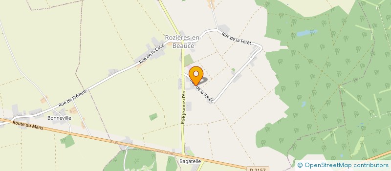 localisation de l'entreprise MONSIEUR PIERRICK COUDORE à ROZIERES-EN-BEAUCE