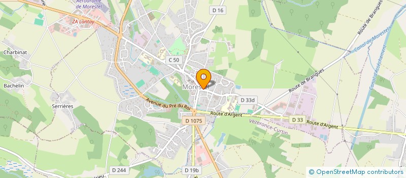 localisation de l'entreprise MONSIEUR PIERRICK DE VAUJANY  MORESTEL