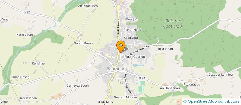 localisation de l'entreprise MONSIEUR PIERRICK GUEGAN  BOURBRIAC