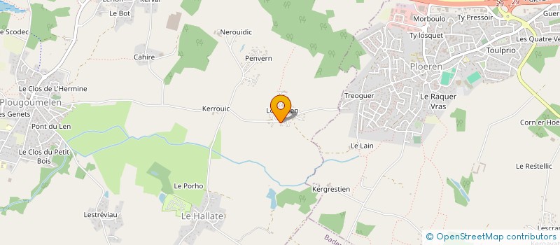 localisation de l'entreprise MONSIEUR PIERRICK GUILLEMOT  PLOUGOUMELEN