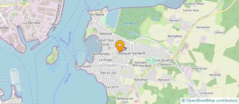 localisation de l'entreprise MONSIEUR PIERRICK KERDELHUE  LOCMIQUELIC