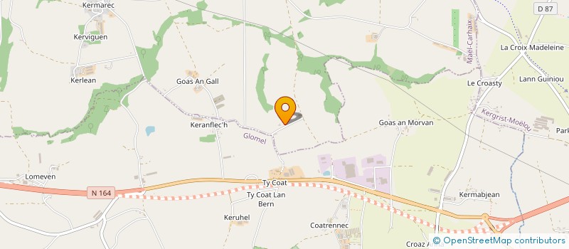 localisation de l'entreprise MONSIEUR PIERRICK LE BORGNE  MAEL-CARHAIX