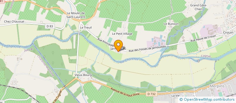 localisation de l'entreprise MONSIEUR PIERRICK MERLE à SAINT-LAURENT-DE-COGNAC