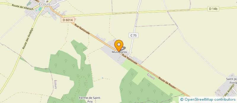 localisation de l'entreprise MONSIEUR PIERRICK PARMENTIER  ECOUIS