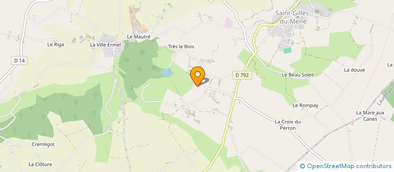 localisation de l'entreprise MONSIEUR PIERRICK TERTRE à LE MENE