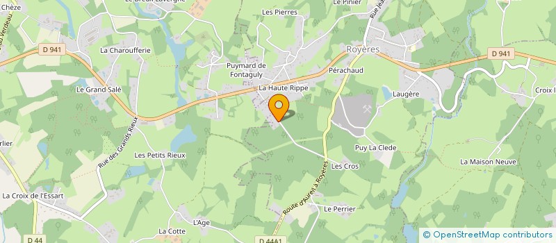 localisation de l'entreprise MONSIEUR PIERRICK THOUZEAU  ROYERES