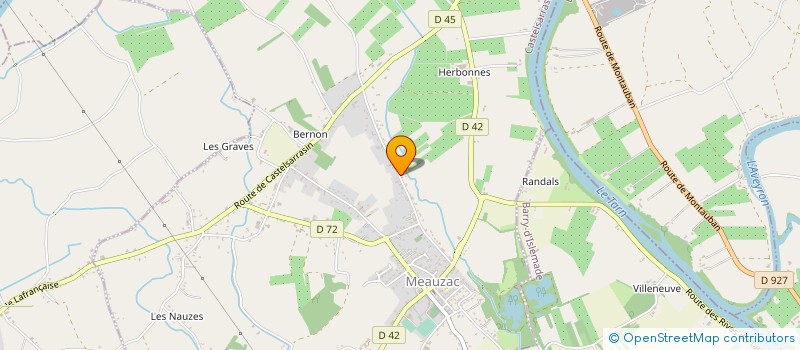 localisation de l'entreprise MONSIEUR PIERROT MARTY  MEAUZAC