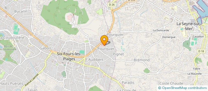 localisation de l'entreprise MONSIEUR PIERRYVES GALLIOT à SIX-FOURS-LES-PLAGES