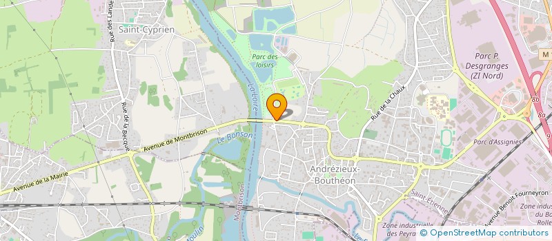 localisation de l'entreprise MONSIEUR PINAR SONER TANIR à ANDREZIEUX-BOUTHEON