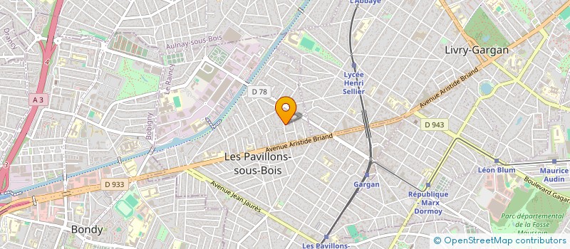 localisation de l'entreprise MONSIEUR PINHAS PARTOUCHE à LES PAVILLONS-SOUS-BOIS