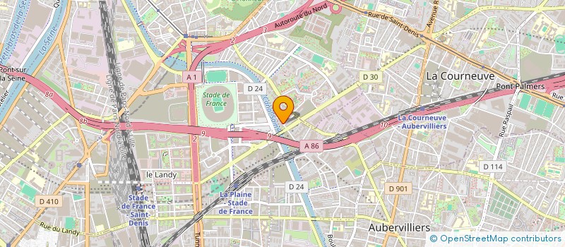 localisation de l'entreprise MONSIEUR PROSPER BERDITA à AUBERVILLIERS