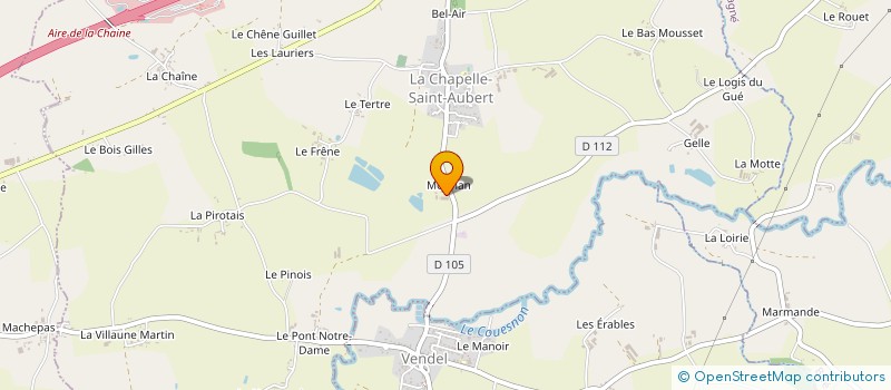 localisation de l'entreprise MONSIEUR PROSPER BERTIN  LA CHAPELLE SAINT AUBERT