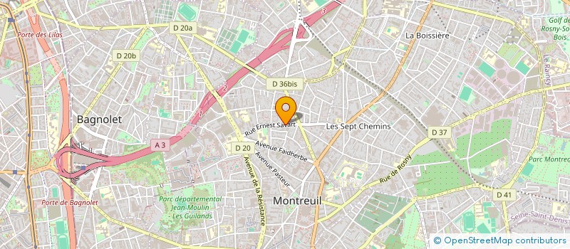 localisation de l'entreprise MONSIEUR PROSPER BUILLET à MONTREUIL
