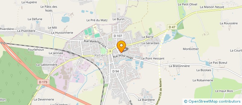 localisation de l'entreprise MONSIEUR PROSPER POIRIER  RETIERS