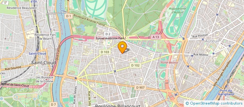localisation de l'entreprise MONSIEUR PROSPER THIMOSSAT à BOULOGNE-BILLANCOURT