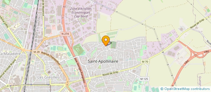 localisation de l'entreprise MONSIEUR QUENTIN BARON  SAINT-APOLLINAIRE