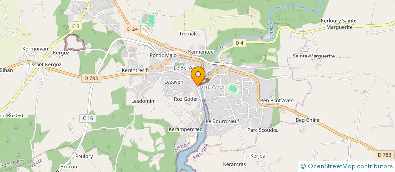 localisation de l'entreprise MONSIEUR QUENTIN BILLARD  PONT-AVEN