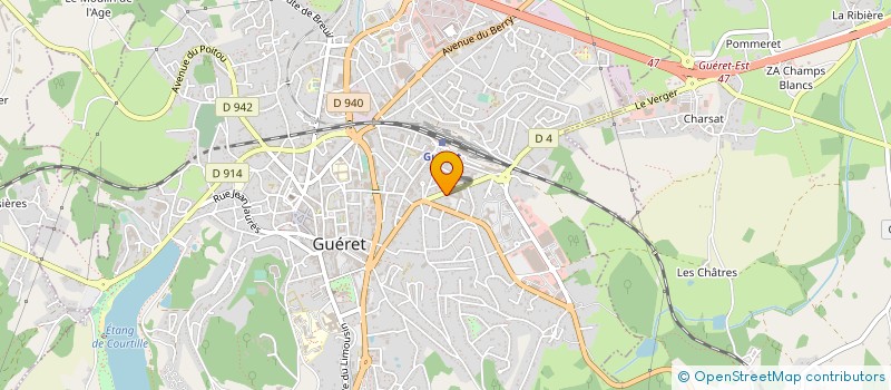 localisation de l'entreprise MONSIEUR QUENTIN BODEAU à GUERET