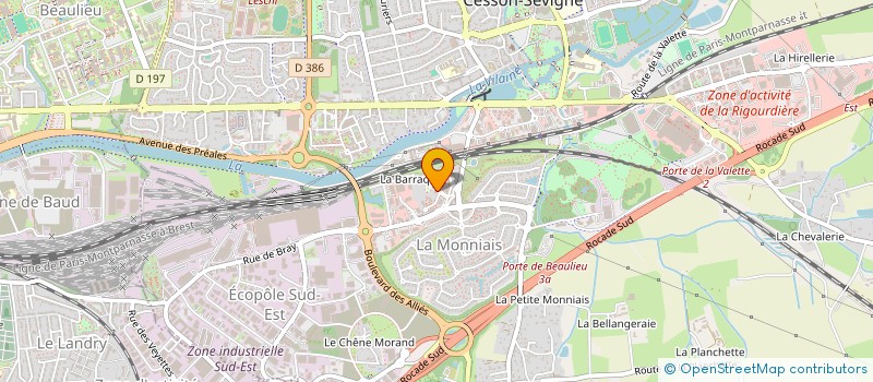 localisation de l'entreprise MONSIEUR QUENTIN BOURDONNEC  CESSON-SEVIGNE