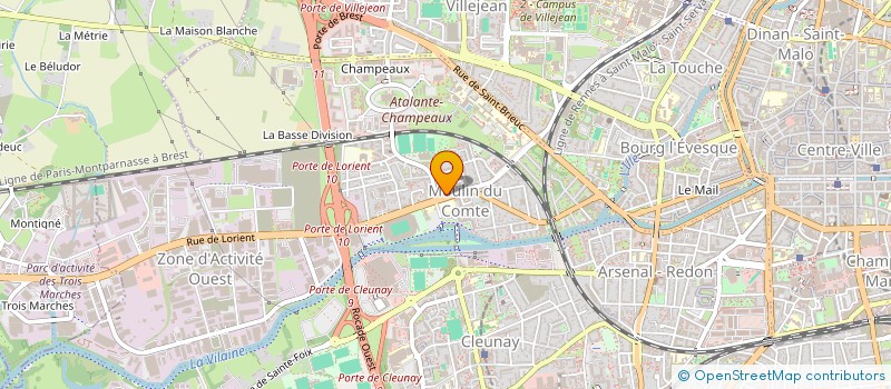 localisation de l'entreprise MONSIEUR QUENTIN BRUEY  RENNES