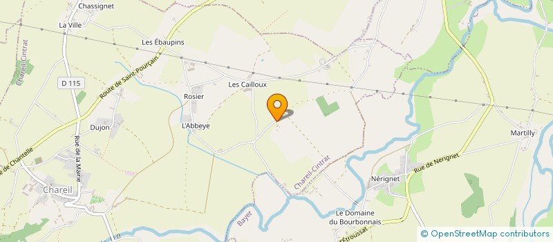 localisation de l'entreprise MONSIEUR QUENTIN CARON  CHAREIL-CINTRAT