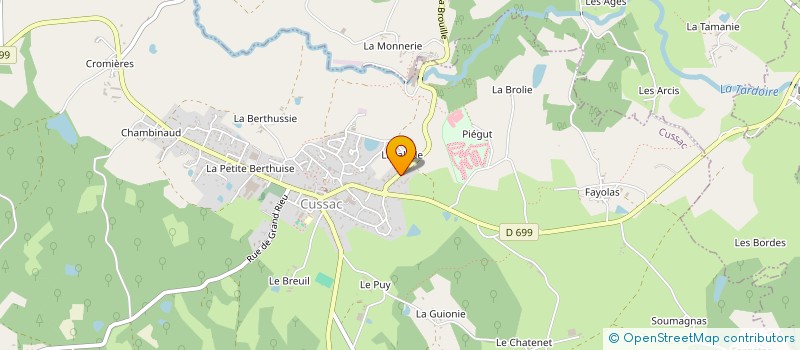localisation de l'entreprise MONSIEUR QUENTIN CHAMOULAUD  CUSSAC