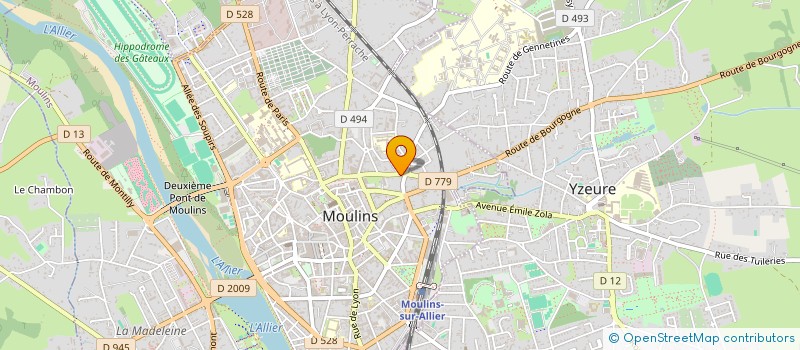 localisation de l'entreprise MONSIEUR QUENTIN CHAMOUX à MOULINS