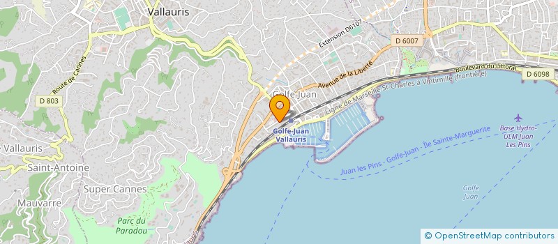 localisation de l'entreprise MONSIEUR QUENTIN CHAUZEIX à VALLAURIS