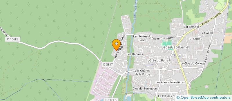 localisation de l'entreprise MONSIEUR QUENTIN CRUBILIE  LEGE-CAP-FERRET