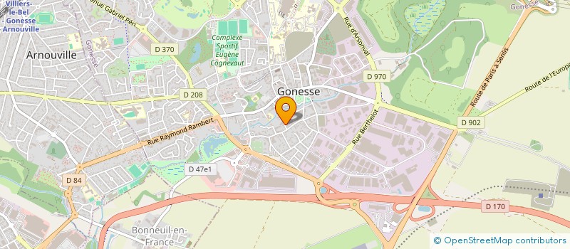 localisation de l'entreprise MONSIEUR QUENTIN DEBRIE à GONESSE