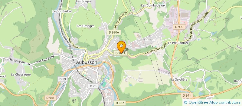 localisation de l'entreprise MONSIEUR QUENTIN DELFAU à AUBUSSON