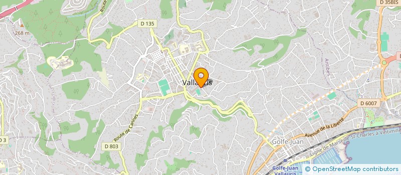 localisation de l'entreprise MONSIEUR QUENTIN DESCHAMPS  VALLAURIS