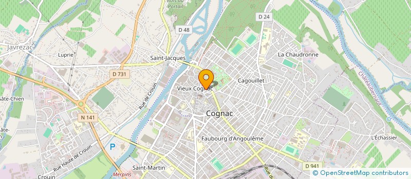 localisation de l'entreprise MONSIEUR QUENTIN DREVELLE à COGNAC
