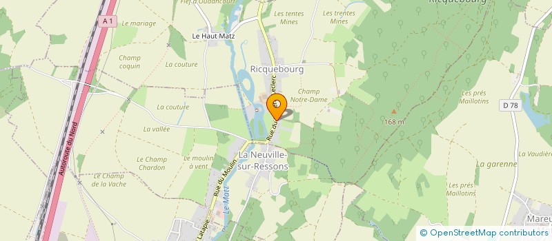 localisation de l'entreprise MONSIEUR QUENTIN DUFOUR  RICQUEBOURG