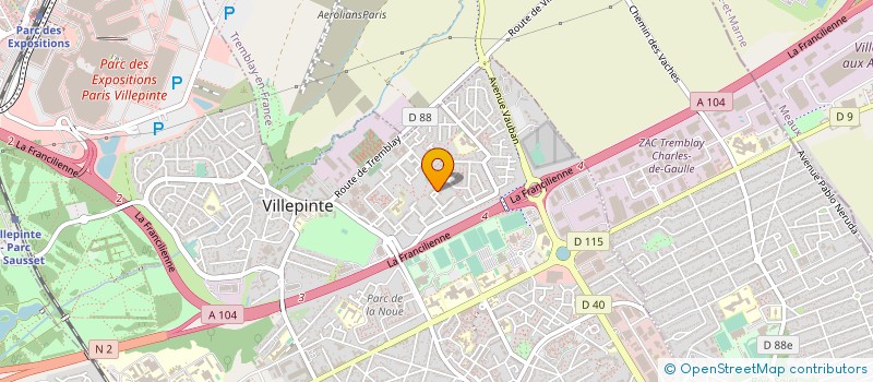 localisation de l'entreprise MONSIEUR QUENTIN ETCHEGARAY à VILLEPINTE