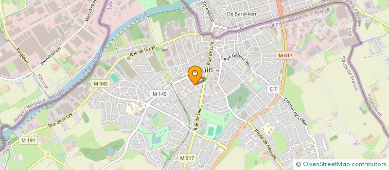 localisation de l'entreprise MONSIEUR QUENTIN FERON  HALLUIN