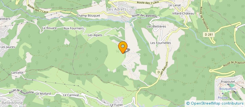 localisation de l'entreprise MONSIEUR QUENTIN FOURNIER  LES ADRETS