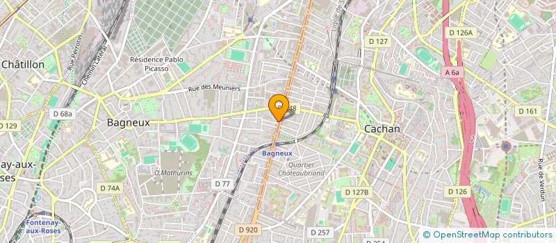 localisation de l'entreprise MONSIEUR QUENTIN FRECINAUX  BAGNEUX